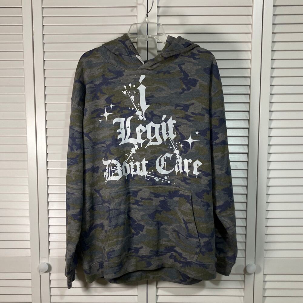 L.A.T Apparel Activewear Camo Hoodie Sweatshirt XL